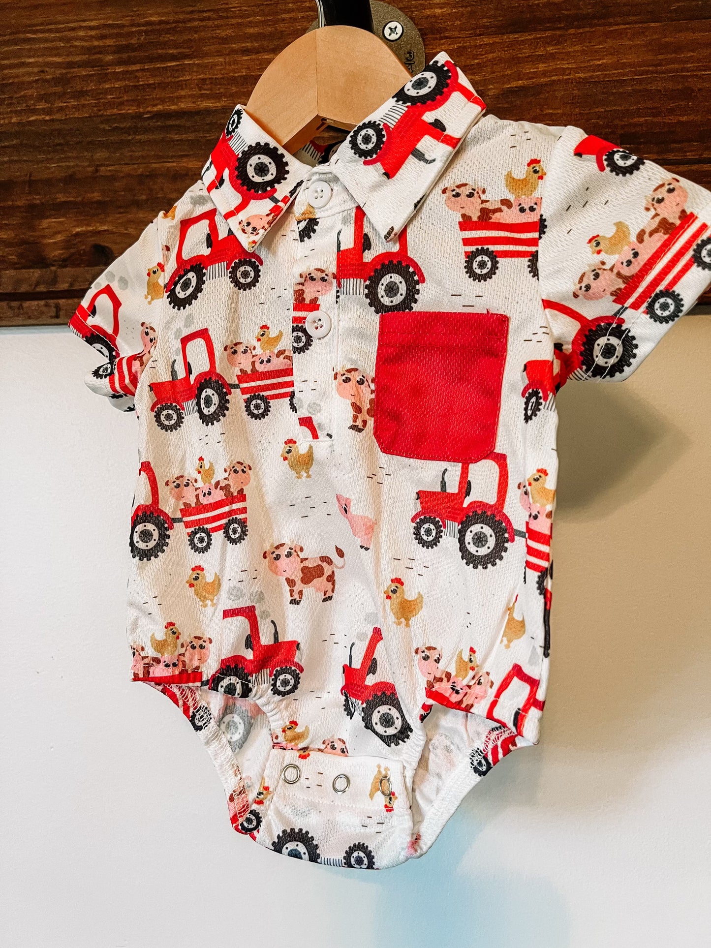 Tractor Bubble Romper
