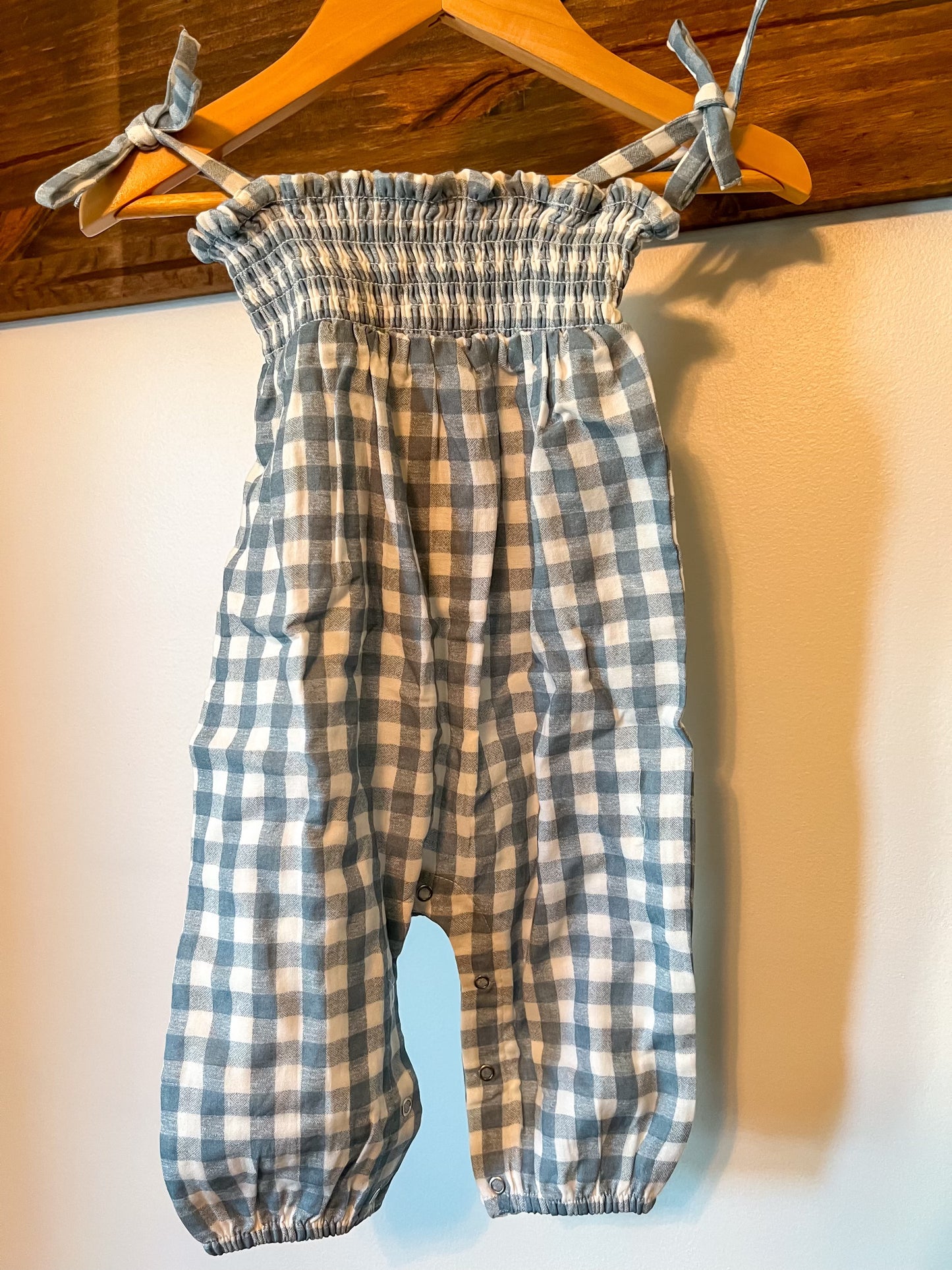Blue Checkered Jumpsuit