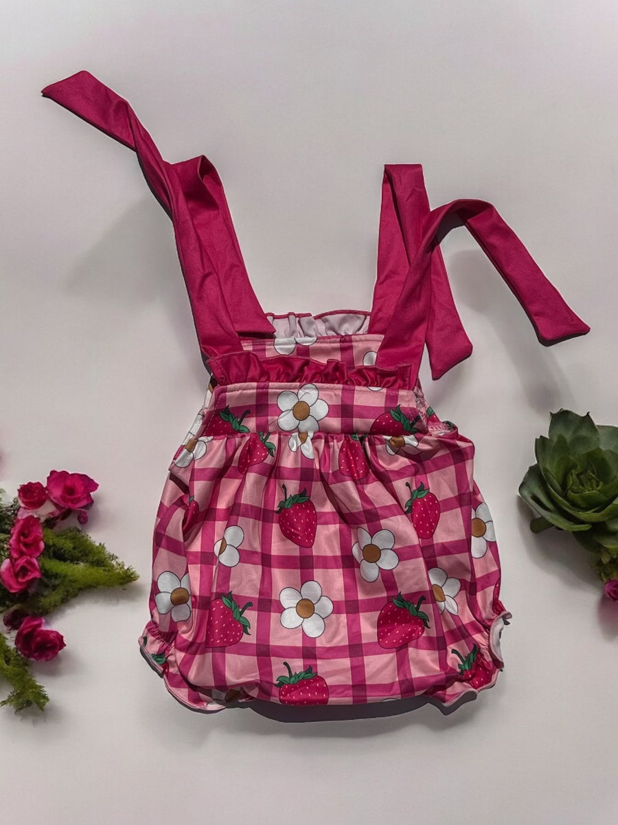 Strawberry & Flowers Romper
