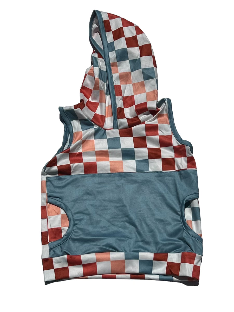 Multi Color Checkered Hoodie 2-Piece