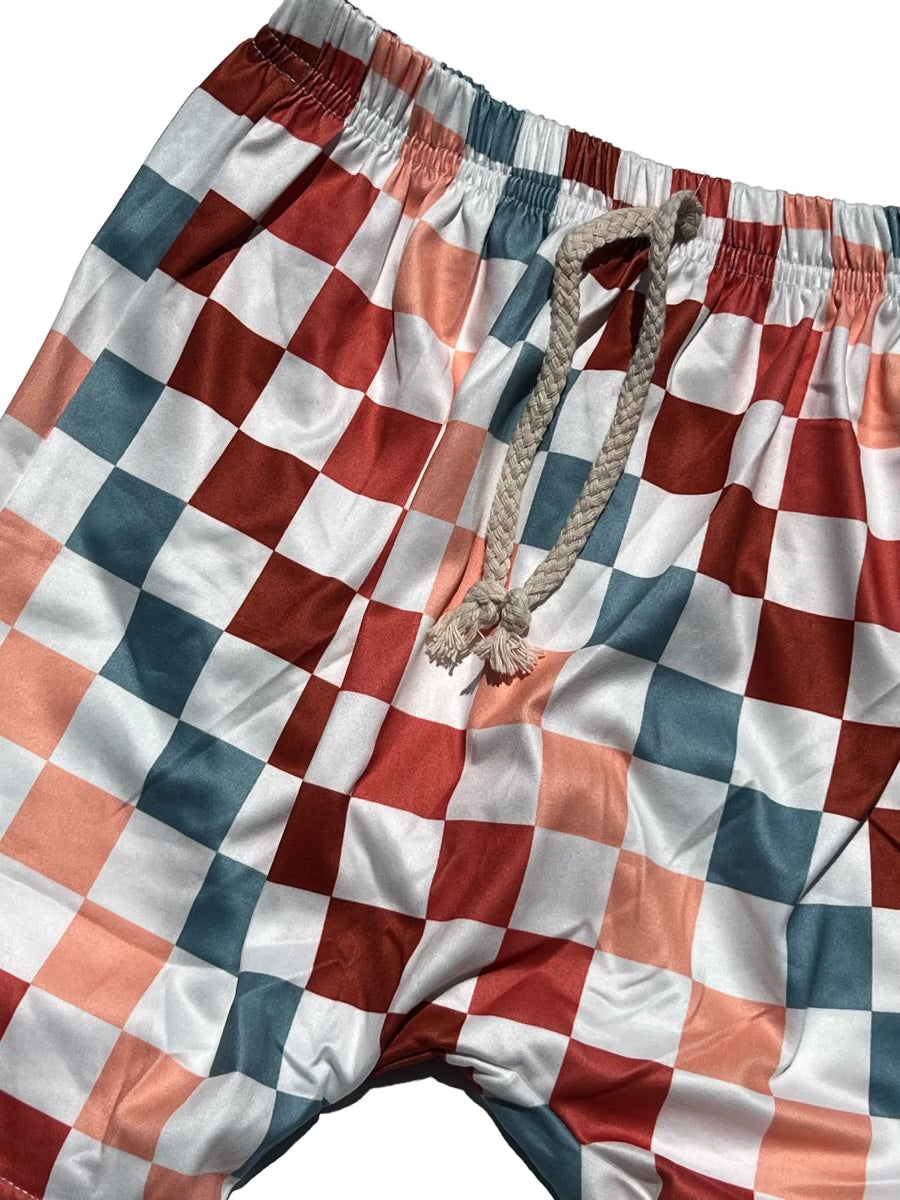 Multi Color Checkered Hoodie 2-Piece