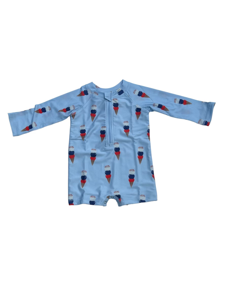 Blue Ice Cream Swimsuit