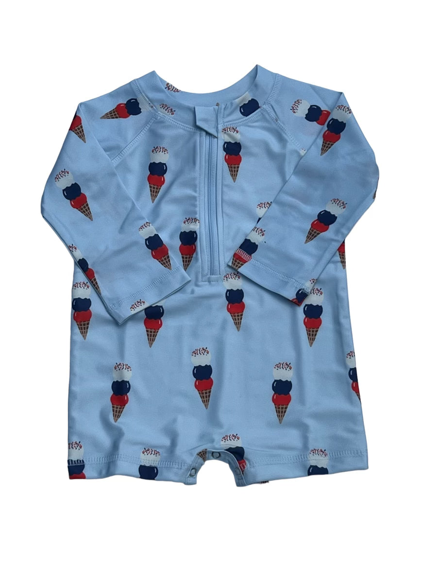 Blue Ice Cream Swimsuit