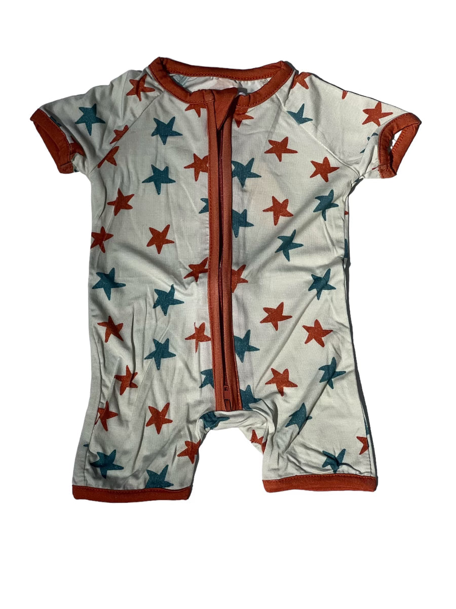 Red, White & Blue Stars Romper