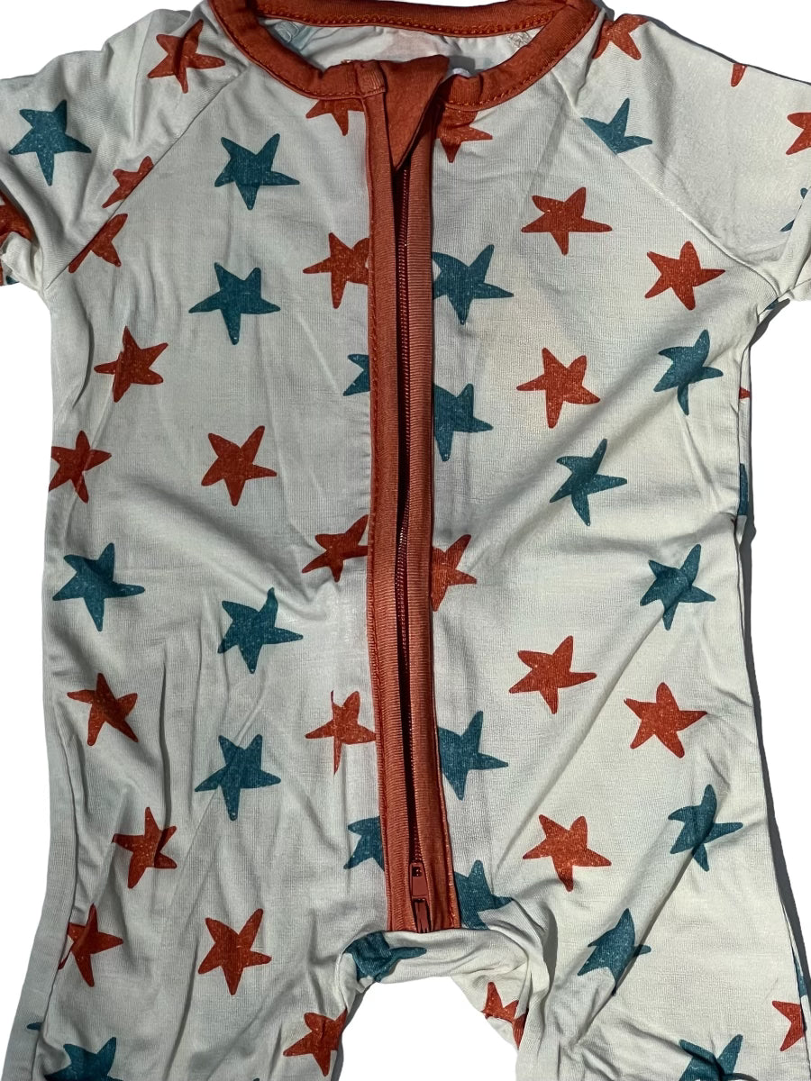 Red, White & Blue Stars Romper