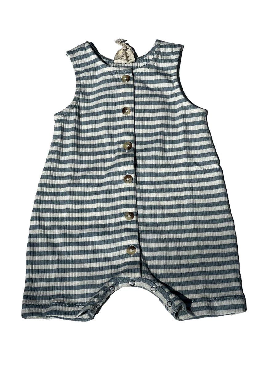 Blue Stripe Tank Romper