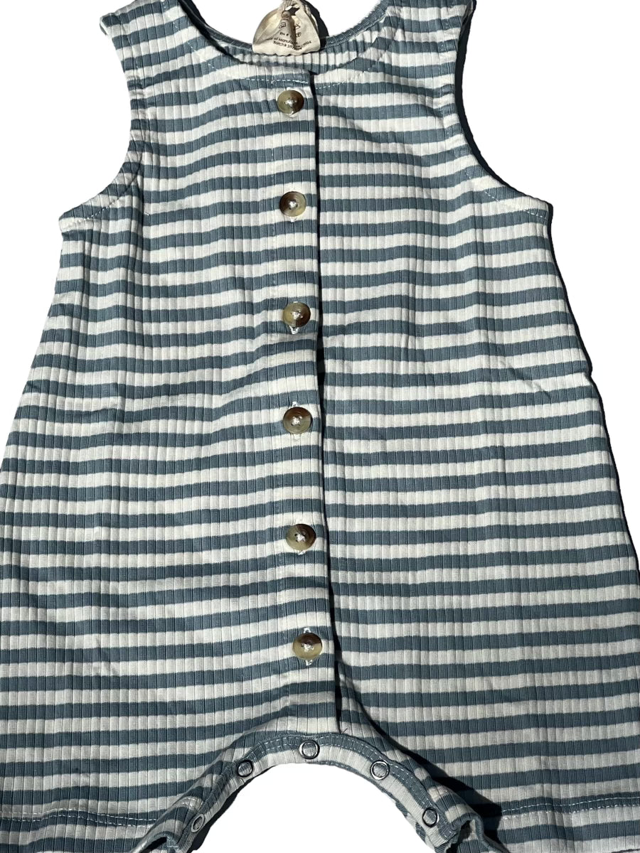 Blue Stripe Tank Romper