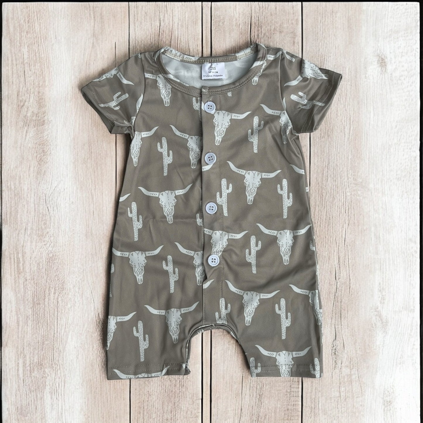 Cactus and Longhorn Romper