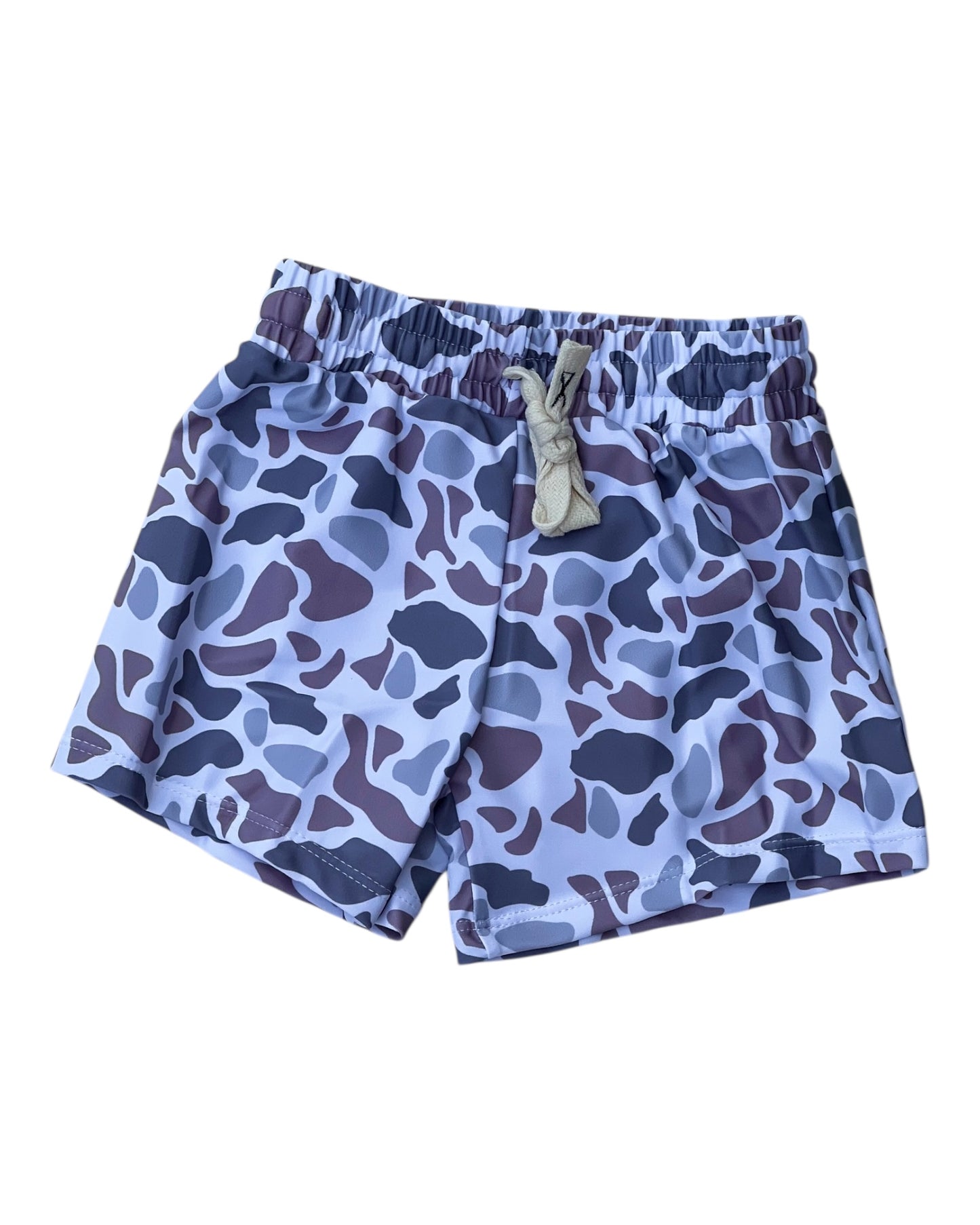 Grey Camo Swim Trunks