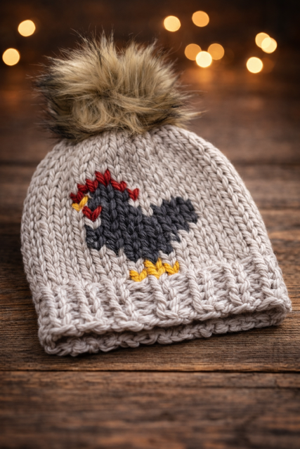 Beige Chicken Hat
