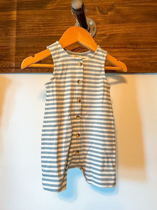 Blue Stripe Tank Romper