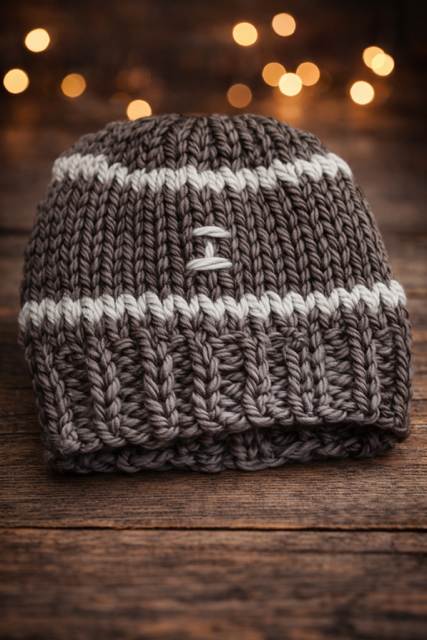 Football Hand Knit Hat