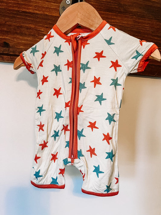 Red, White & Blue Stars Romper